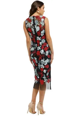 Moss and Spy Primrose Shift Dress in Navy and Red Size 10 for rent on The Volte - image 3