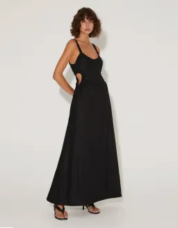Hansen and Gretel Carlos Maxi Dress Black Size 8 for rent on The Volte - image 1