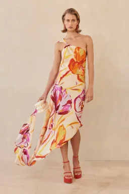 Cult Gaia Trysta Dress Watercolour Floral Print Size S / Au 8 for rent on The Volte - image 2