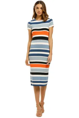 By Jonny Side Line Peplum Tee Dress Multi Size 12 for rent on The Volte - image 1