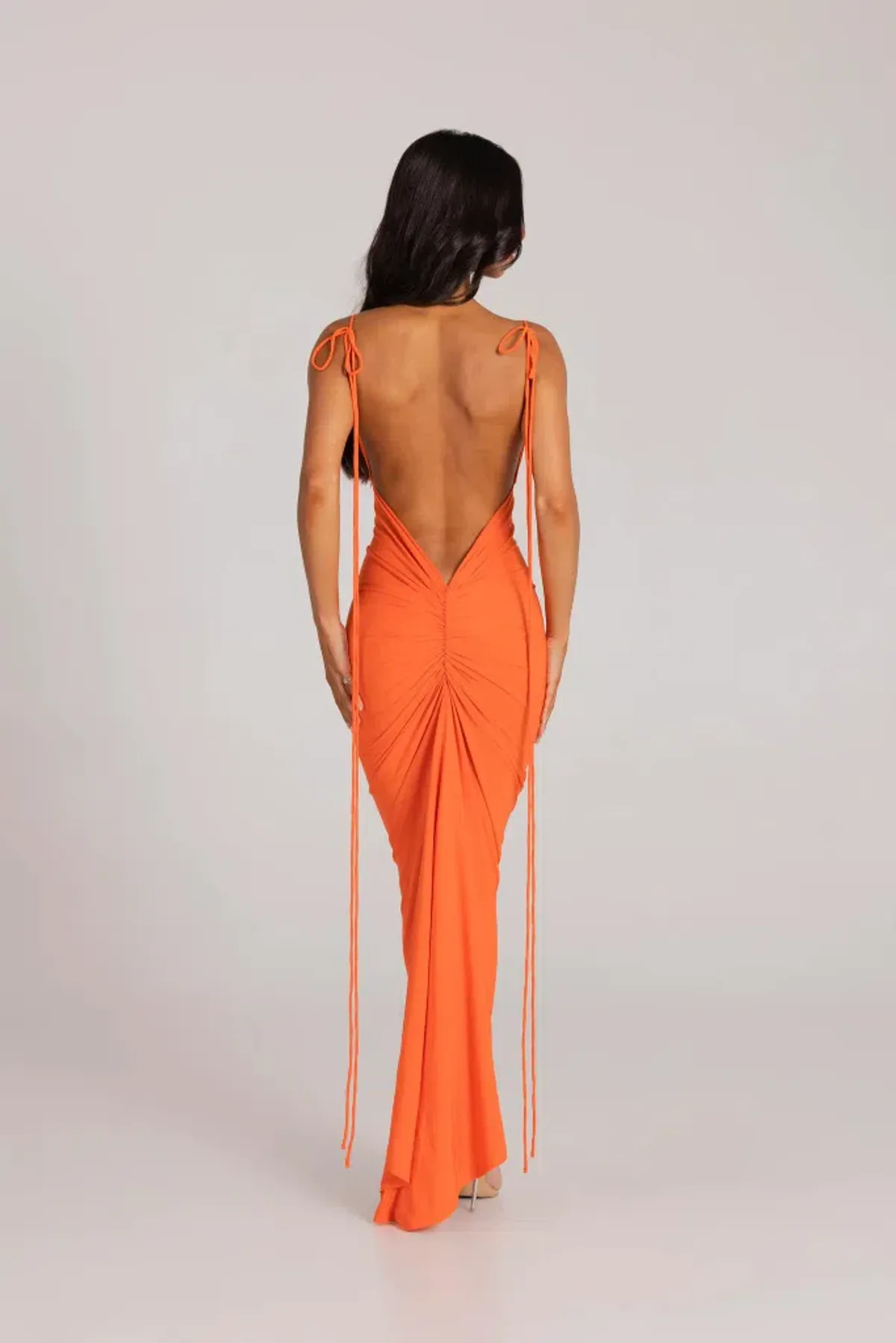 MELANI THE LABEL ZAHARA DRESS ORANGE SIZE AU 8 - Image 2