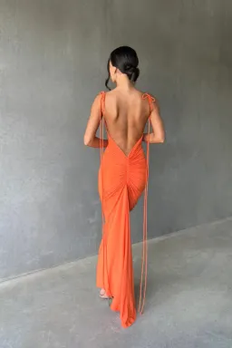 MELANI THE LABEL ZAHARA DRESS ORANGE SIZE AU 8 for rent on The Volte - image 6