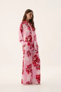 Aje Atomic Silk Shirt size 6 and Relaxed Pants set - size 8 for rent on The Volte - image 2