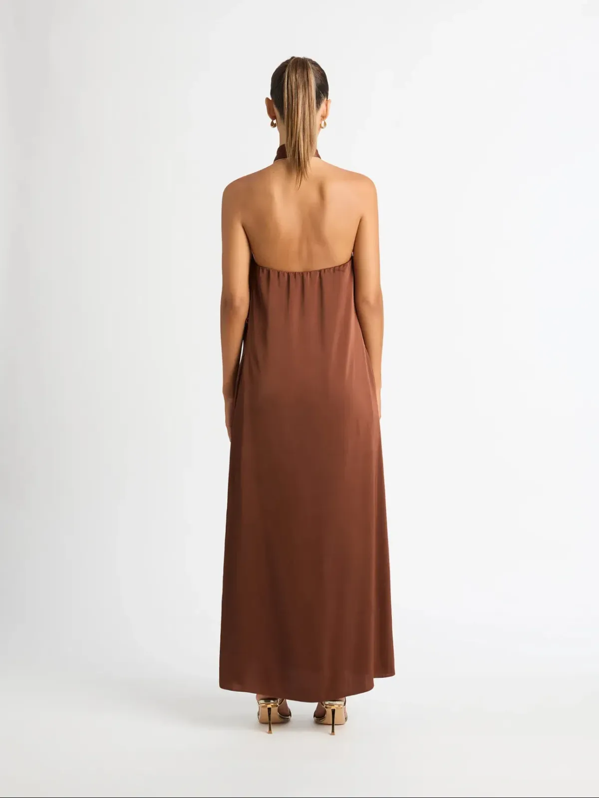 Sheike Destiny Maxi Dress Brown Size 10 - Image 2