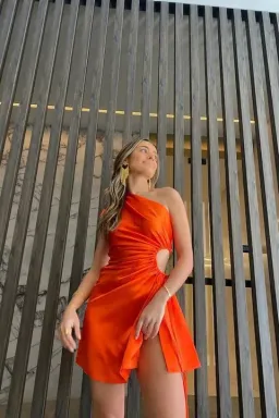 Sonya Moda Nour Mini Dress in Orange Size 8 for rent on The Volte - image 2