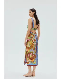 Alemais Dreamer Corset Midi Dress Multi Size AU 10 for rent on The Volte - image 2