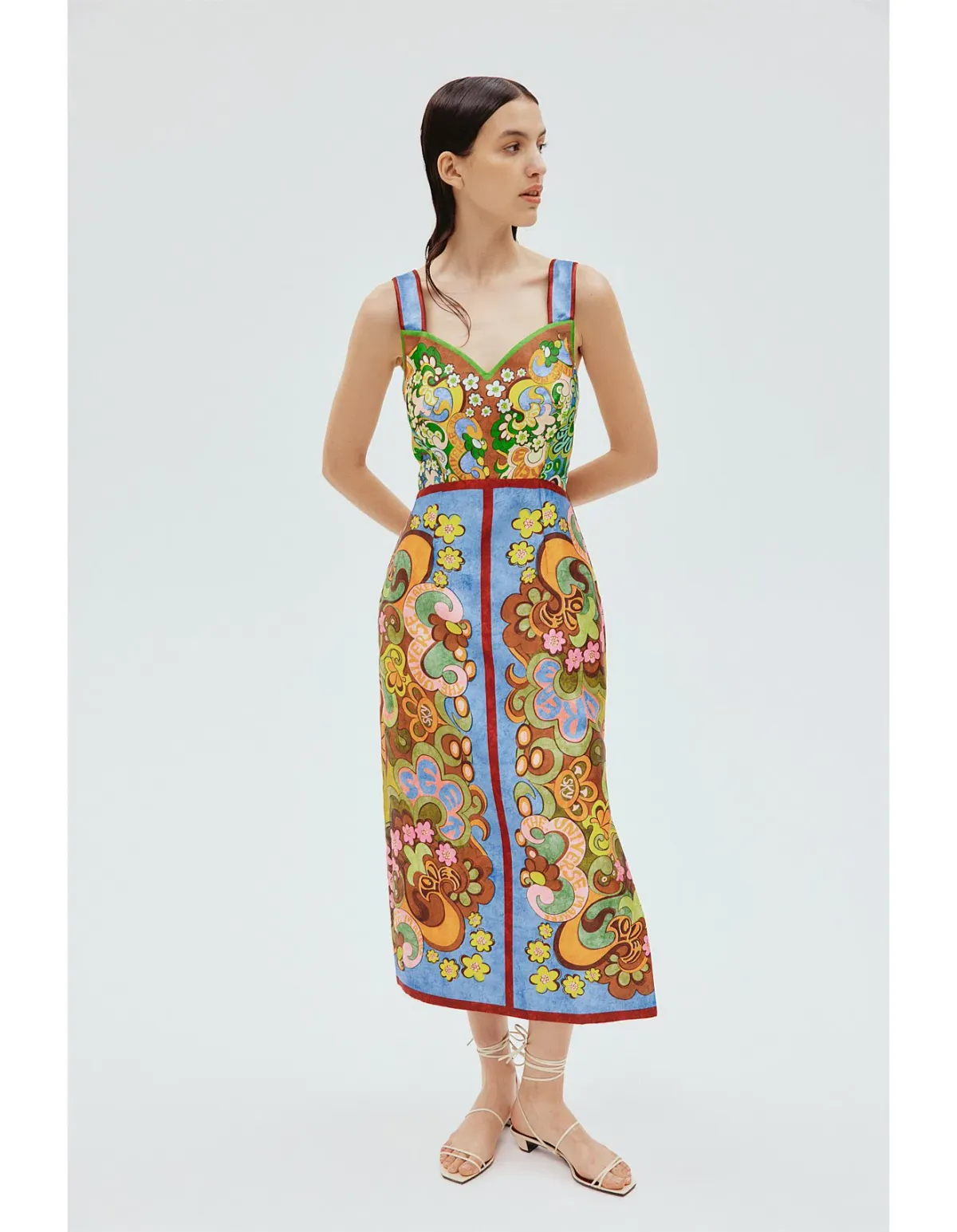 Alemais Dreamer Corset Midi Dress Multi Size AU 10 - Image 1