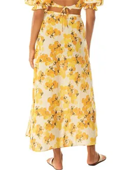 Peony Vacation Crop Top and Wrap Skirt Set Citrus Size AU 6 for rent on The Volte - image 5