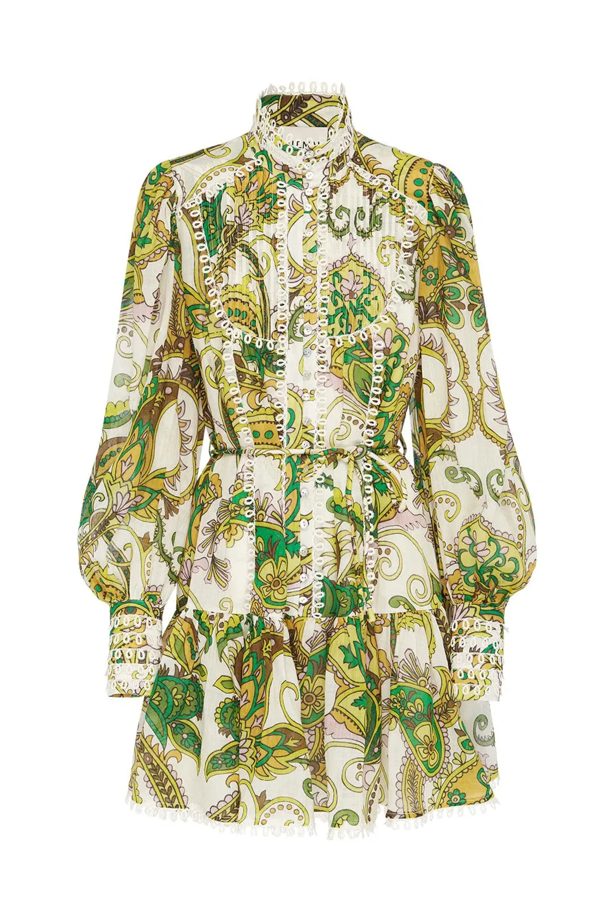 Alemais Octavia Ruffle Mini Dress Multi Size 8 - Image 4