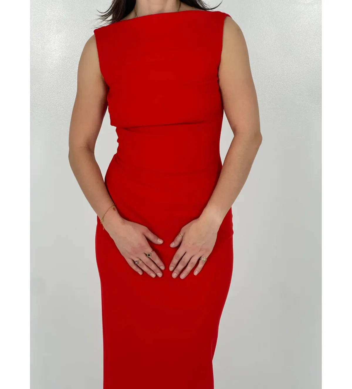 Effie Kats Verona Gown Cherry Red Size M/AU 10 - Image 5