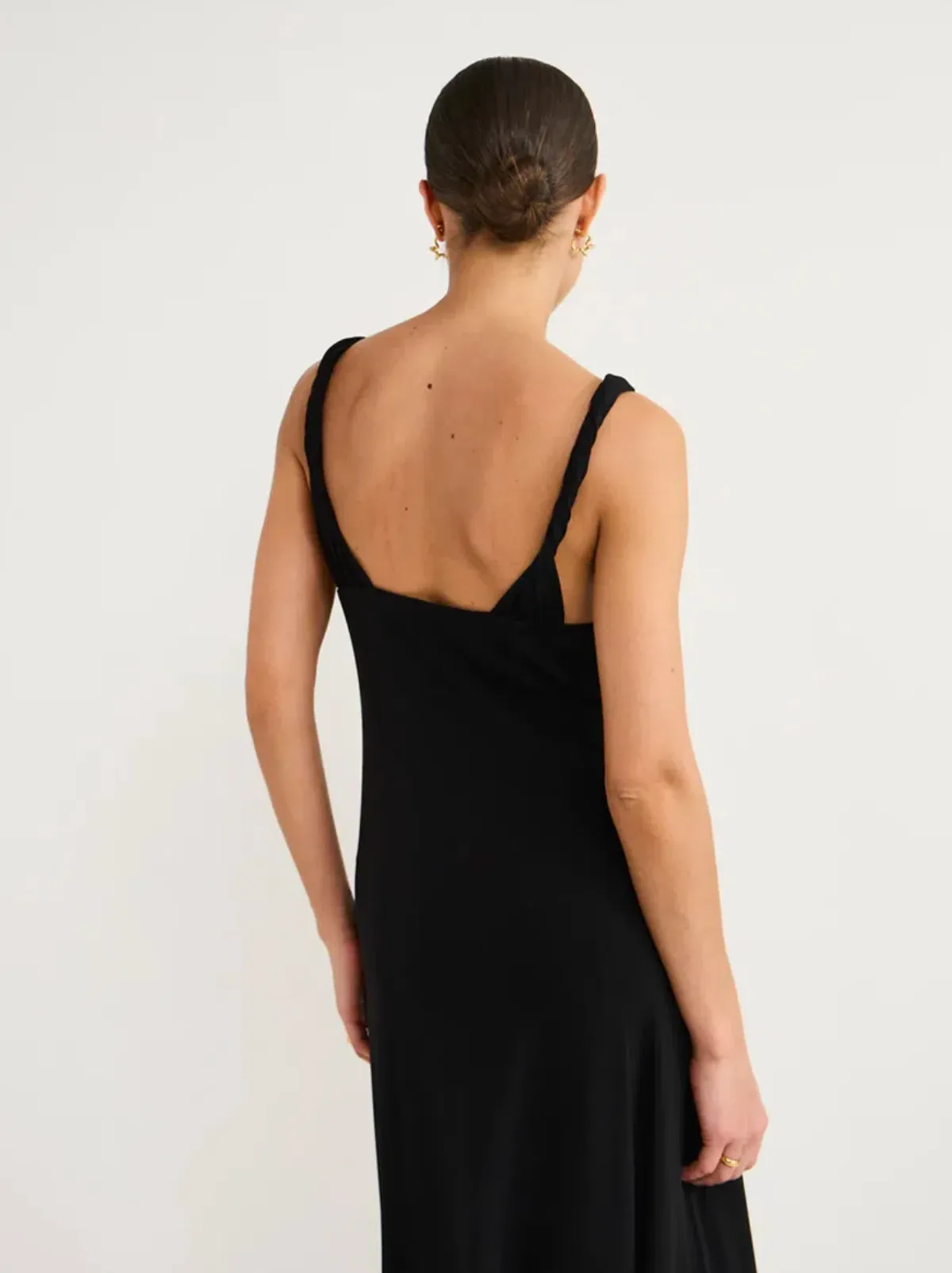 Hansen and Gretel Campari Jersey Midi Dress Black Size XS / AU 6 - Image 6