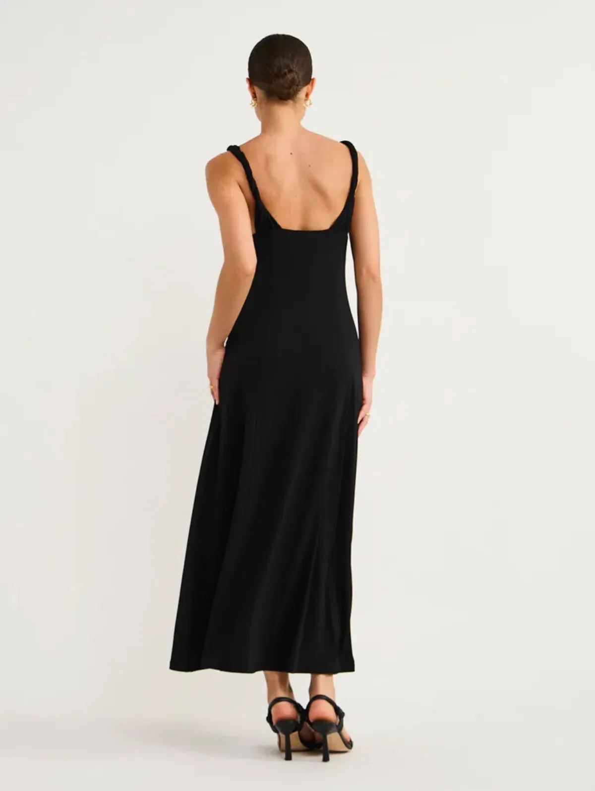 Hansen and Gretel Campari Jersey Midi Dress Black Size XS / AU 6 - Image 3