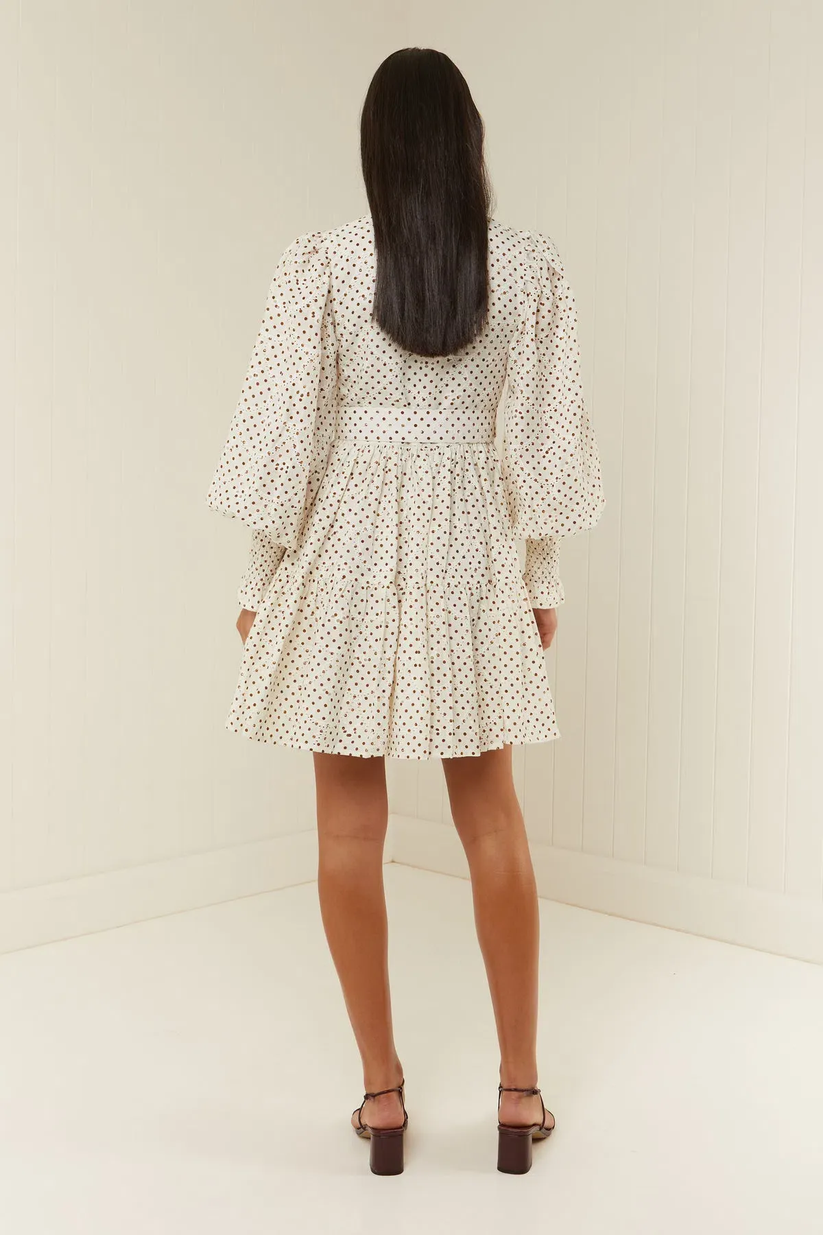 Palm Noosa Alto Mini Dress in Polka Dot Print Size 14 - Image 3