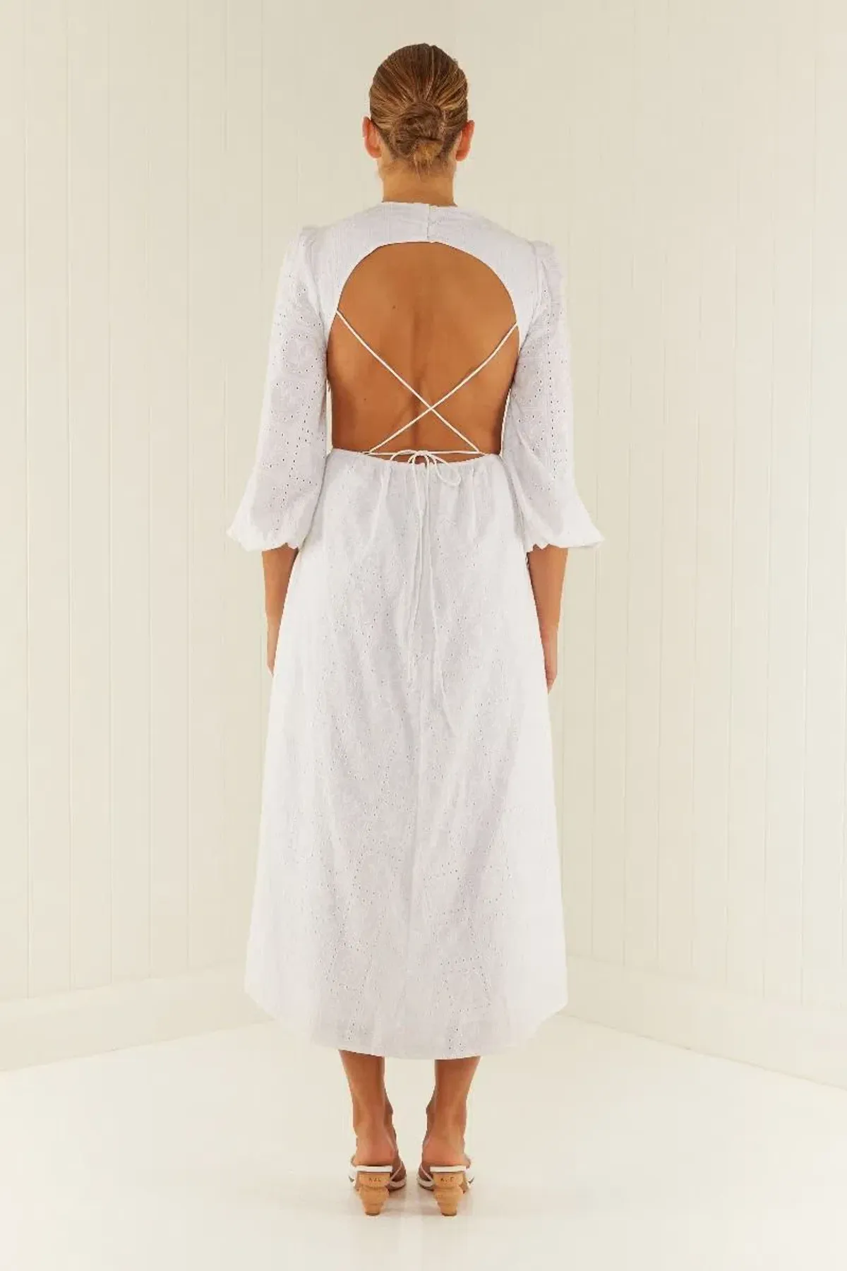Palm Noosa Domino Dress in White Size 14 - Image 3