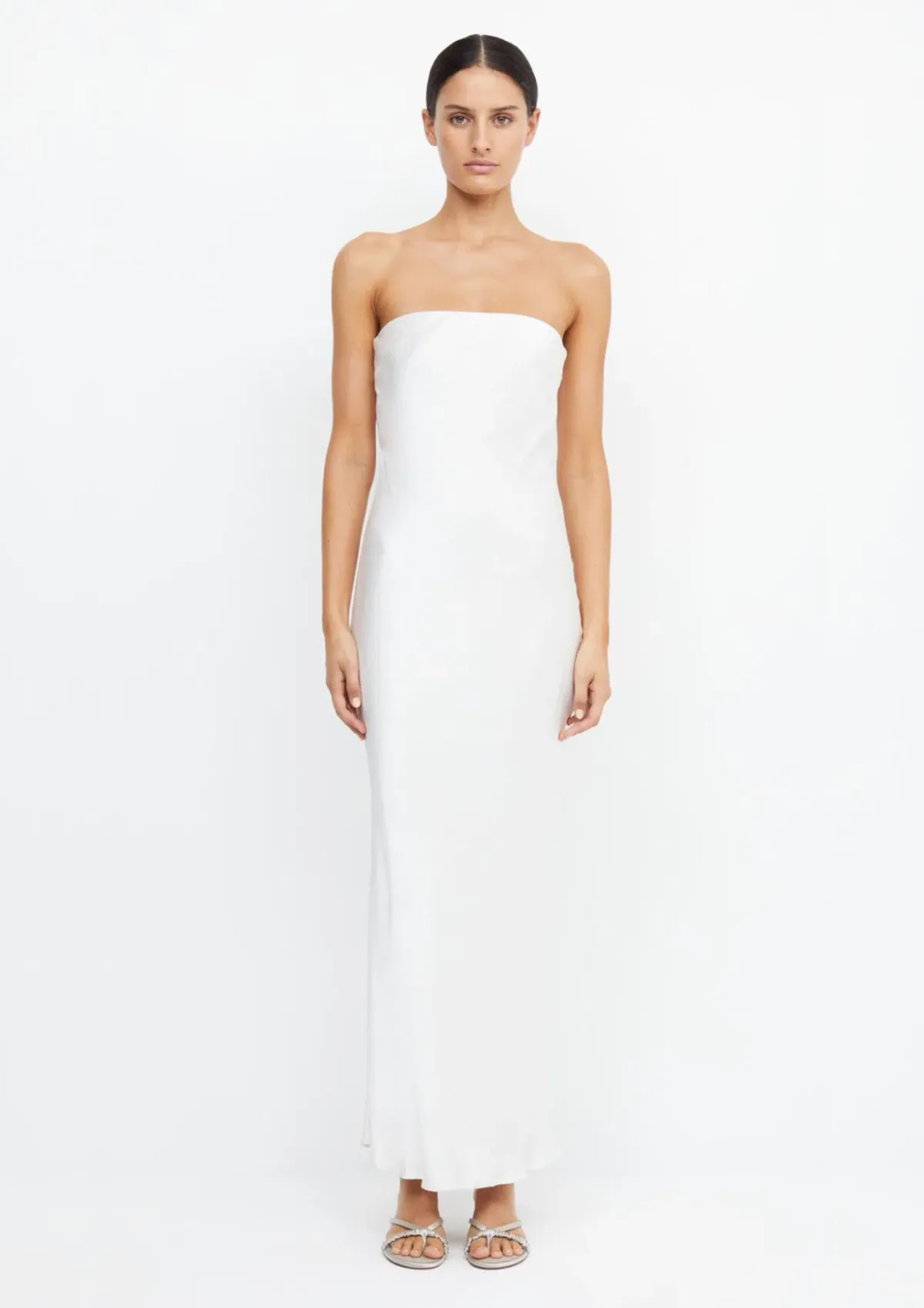 Bec & Bridge Moon Dance Strapless Maxi Dress in Ivory Size 8 - Image 1