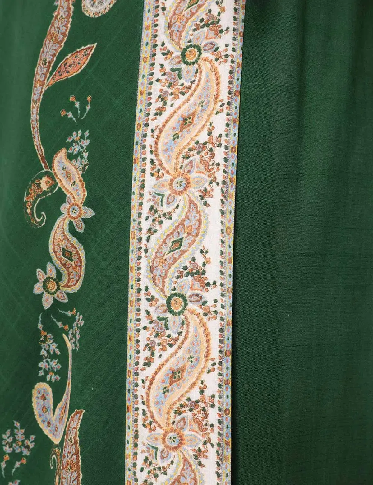 Zimmermann Devi Wrap Midi Dress in Emerald Paisley Size 1 / AU 10 - Image 4