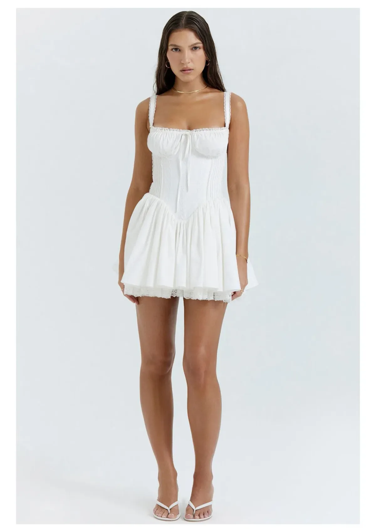 House of CB Pietra Corset Mini Dress White Size 8 - Image 2