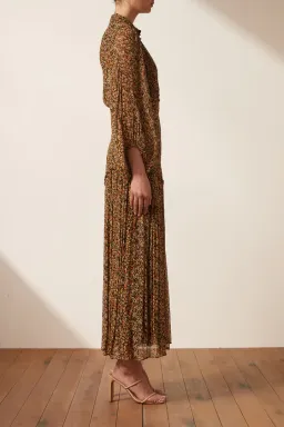Shona Joy Paloma Button Up Midi Dress Multi Floral Size 8 for rent on The Volte - image 4