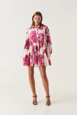 Aje Georgia Smock Mini Dress Floral Size 10 for rent on The Volte - image 1