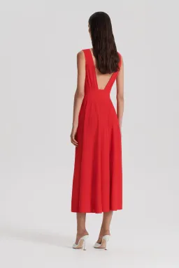 Scanlan Theodore Soft Jersey Dress Red Size XS/ AU 6 for rent on The Volte - image 3