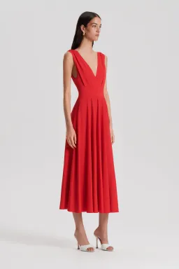 Scanlan Theodore Soft Jersey Dress Red Size XS/ AU 6 for rent on The Volte - image 2