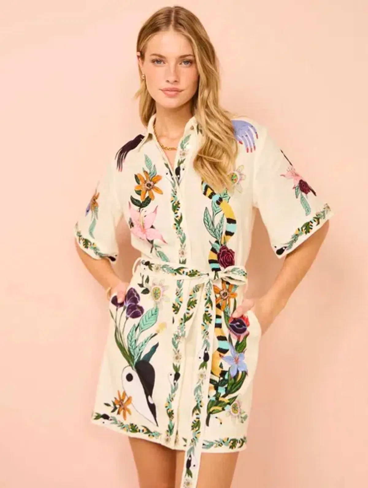 Alemais  - Meagan Mini Dress Print - Size 10 (fits 8 - 10) - Image 1