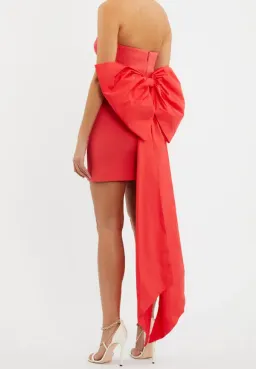 Rebecca Vallance Bon Ami Strapless Mini Dress Tangerine Size 8 for rent on The Volte - image 4