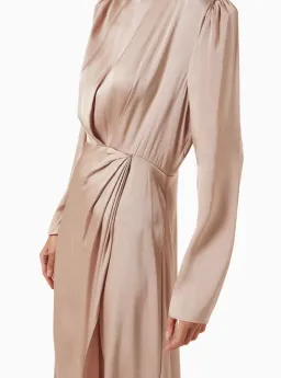 Anine Bing Kim Silk Dress Beige Size S / AU 8 for rent on The Volte - image 4