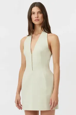 Camilla And Marc Petra Halter Neck Mini Dress Pistachio Green Size AU 6 for rent on The Volte - image 2