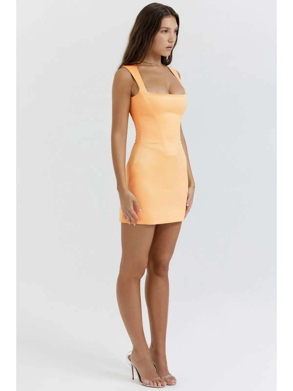 House of CB Enya Corset Mini Dress Apricot Size AU 6 - Image 2