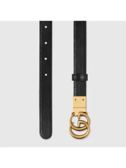 Gucci GG Marmont Reversible Thin Belt Black  for rent on The Volte - image 4