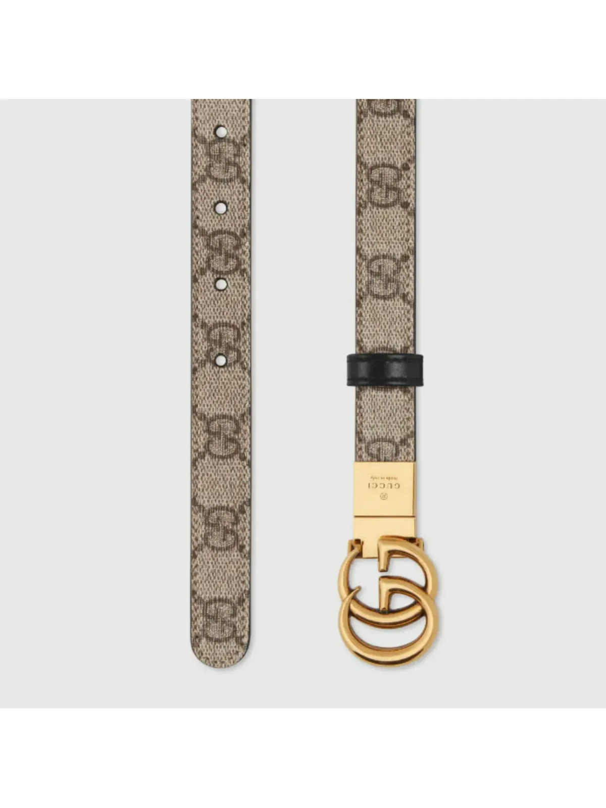 Gucci GG Marmont Reversible Thin Belt Black - Image 3