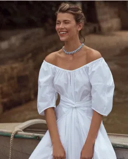 Scanlan Theodore White Cotton Maxi Dress White Size 6 for rent on The Volte - image 3