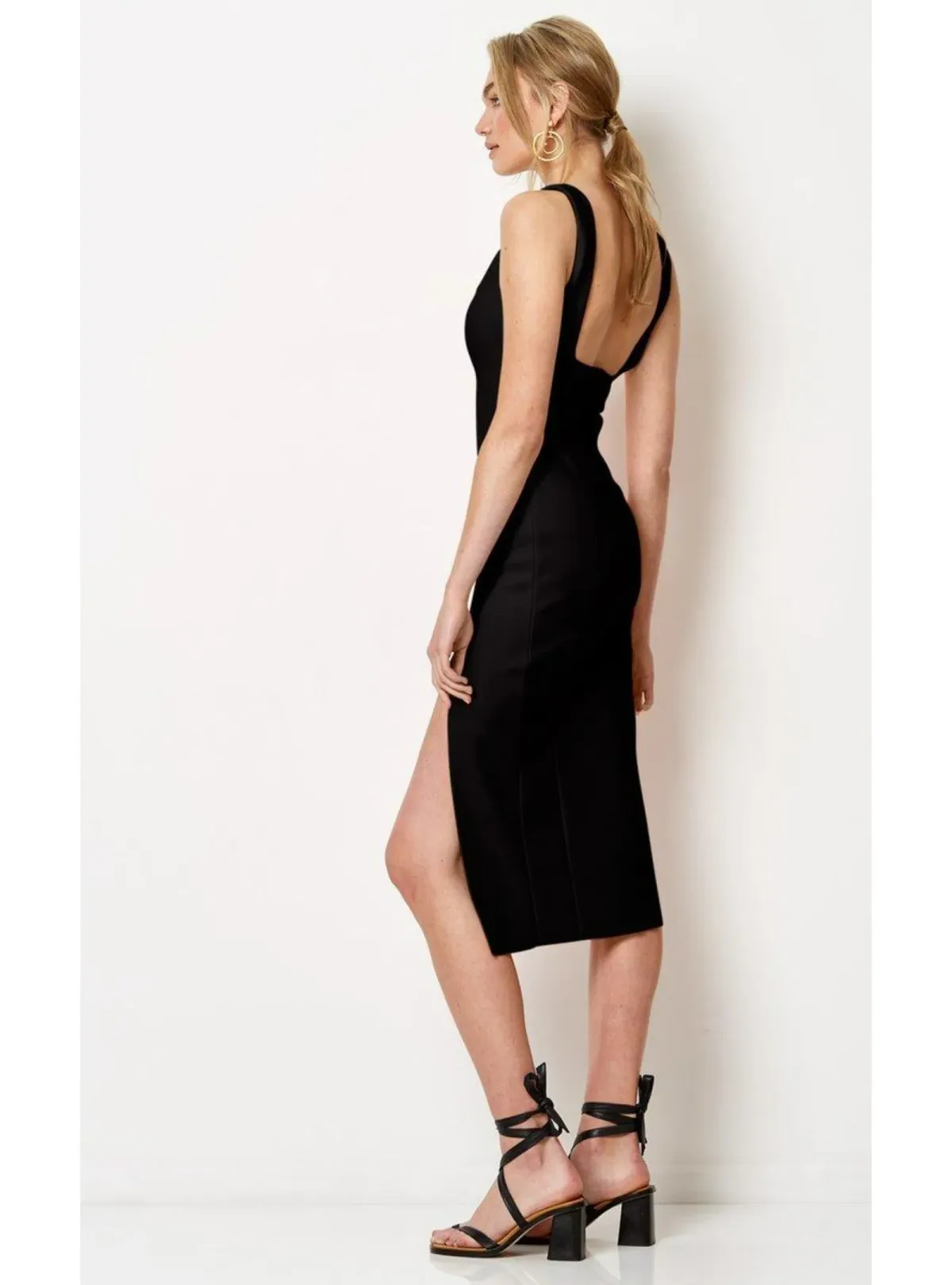 Bec & Bridge Hibiscus Islands Midi Dress in Navy Size AU 6 - Image 3