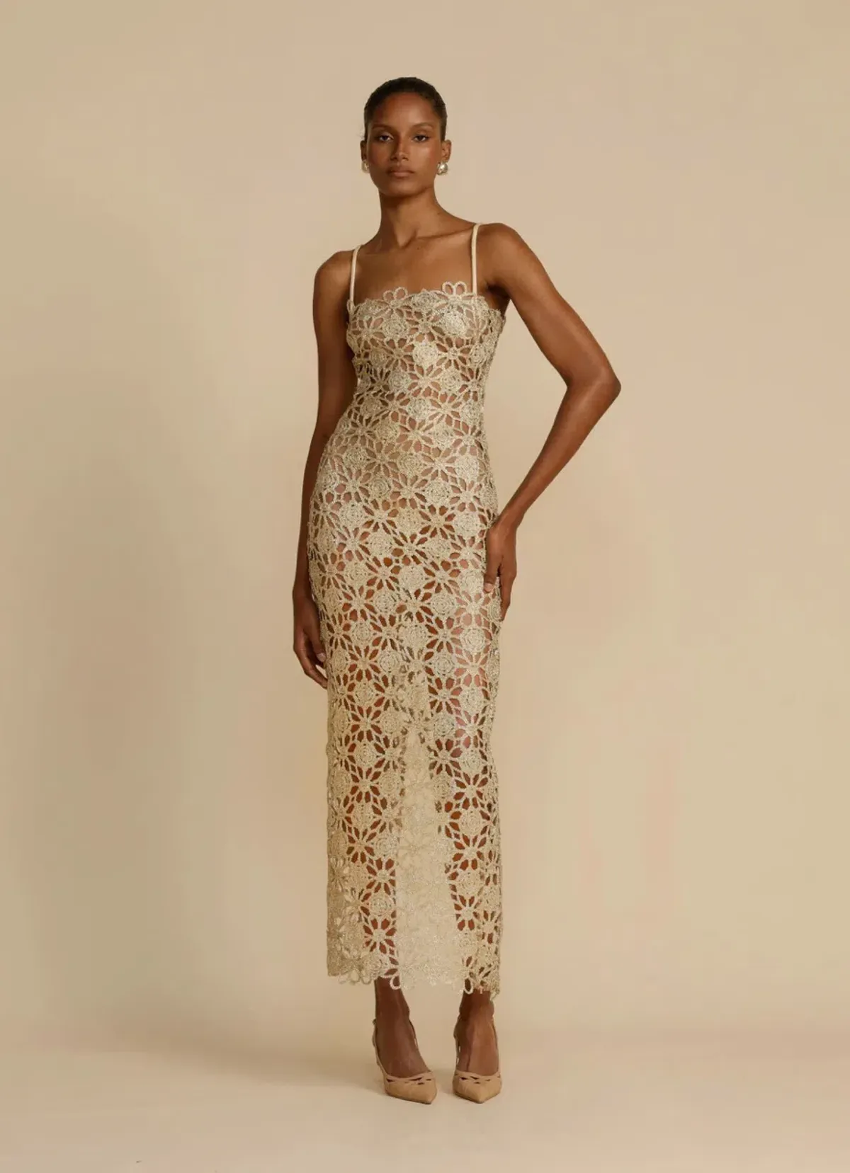 Arcina Ori Kendra Dress Metallic Gold Size S / AU 8 - Image 6