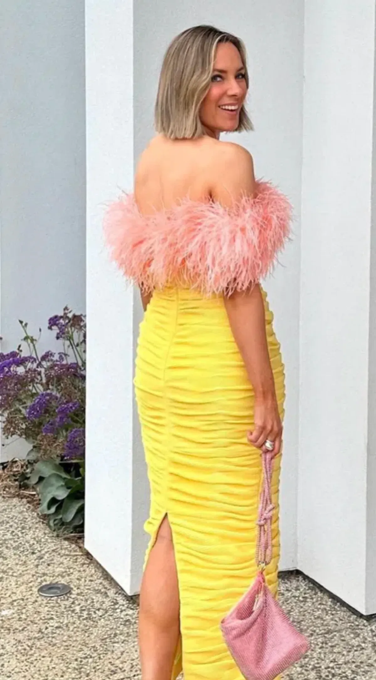 Rachel Gilbert Zion Midi Dress Yellow Size 10 - Image 8
