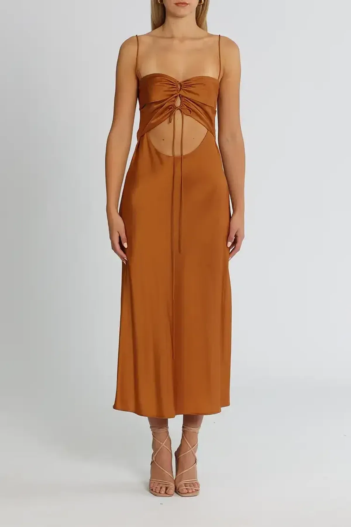 Clea Estelle Slip Dress in Copper Size 12 - Image 1