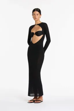 Sir The Label Black Eva Knit Dress Black  Size 3/12 AU for rent on The Volte - image 1