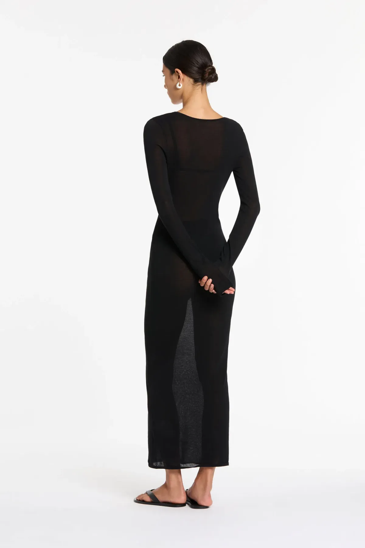 Sir The Label Black Eva Knit Dress Black Size 3/12 AU - Image 3