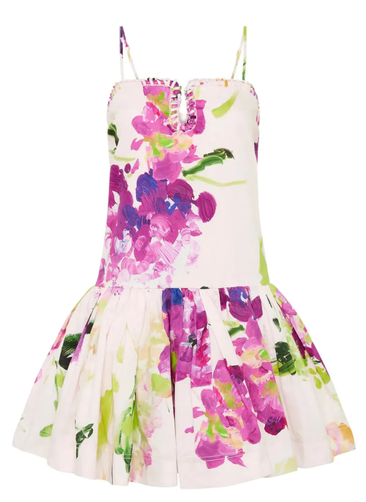 AJE Willow Sweetheart Mini Dress Wild Hyrdangea Size 6 - Image 5