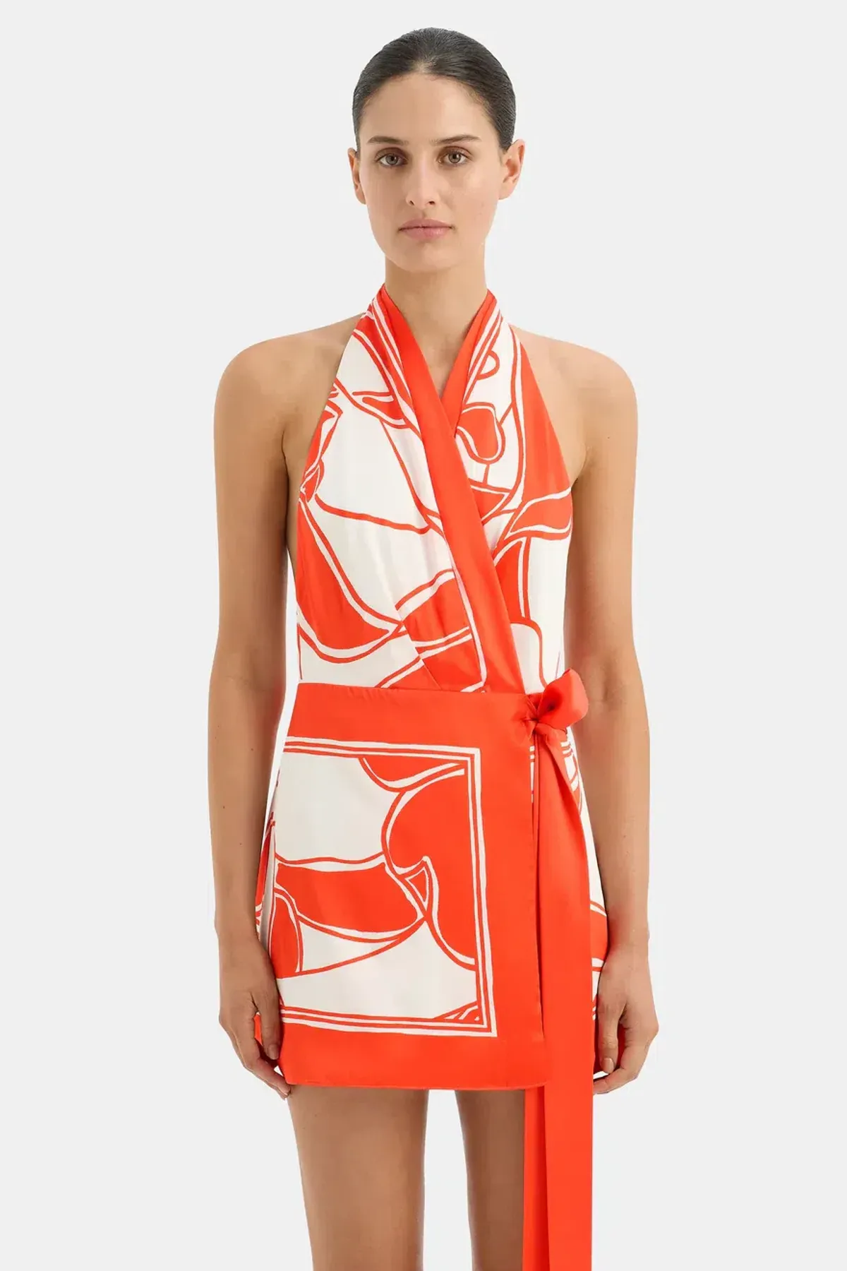 Sir the Label Ramona Wrap Halter Mini Dress Mariposa Lily Size 2 / AU 10 - Image 2