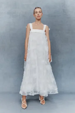 Aje Ursula Midi Dress Ivory Size 14  for rent on The Volte - image 5
