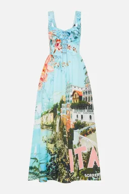 Camilla Eyelet Bustier Dress in From Sorrento With Love Print Size S / AU 10 for rent on The Volte - image 4