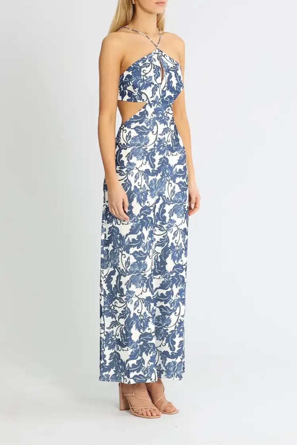 Significant Other Holly Maxi Dress in Blue Print Size 10 - Image 2