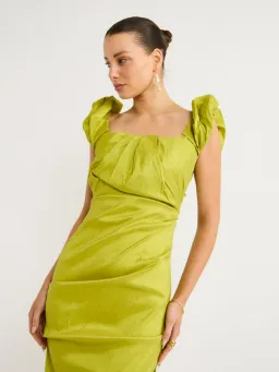 Rachel Gilbert Kalina Gown in Green Size AU 8 for rent on The Volte - image 2