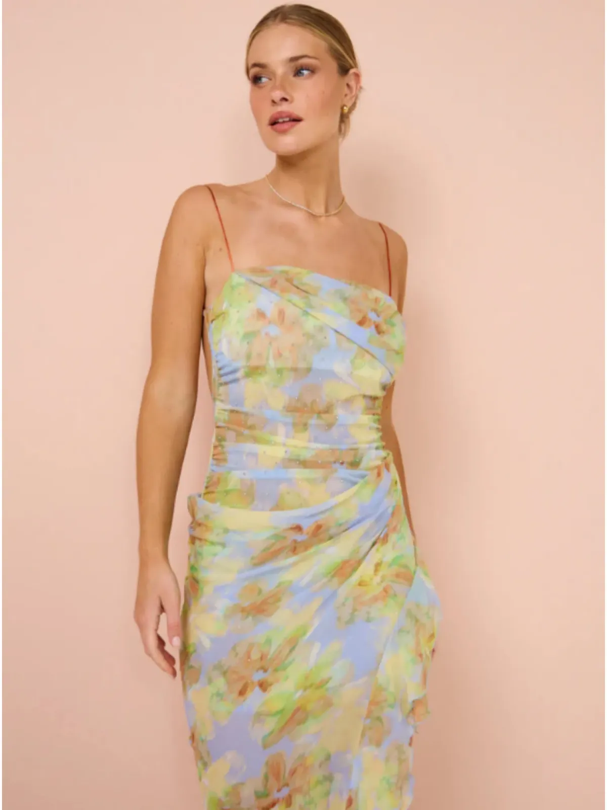 Bec & Bridge  Zephy Asym Dress in Blue Blossom Size AU 12 - Image 3