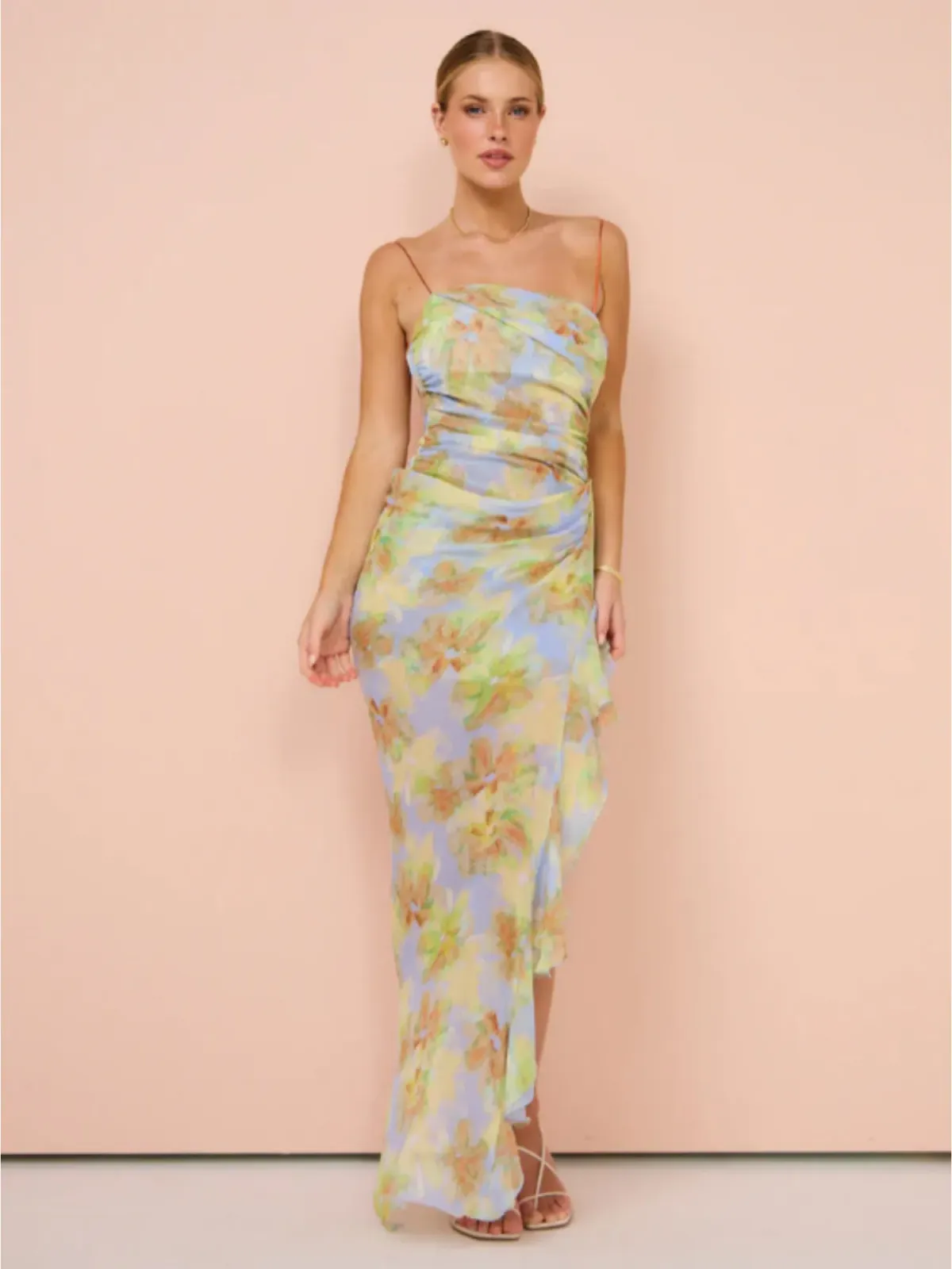 Bec & Bridge  Zephy Asym Dress in Blue Blossom Size AU 12 - Image 1