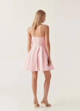 Aje Genesis Mini Dress Soft Pink Size S / AU 8 for rent on The Volte - image 3