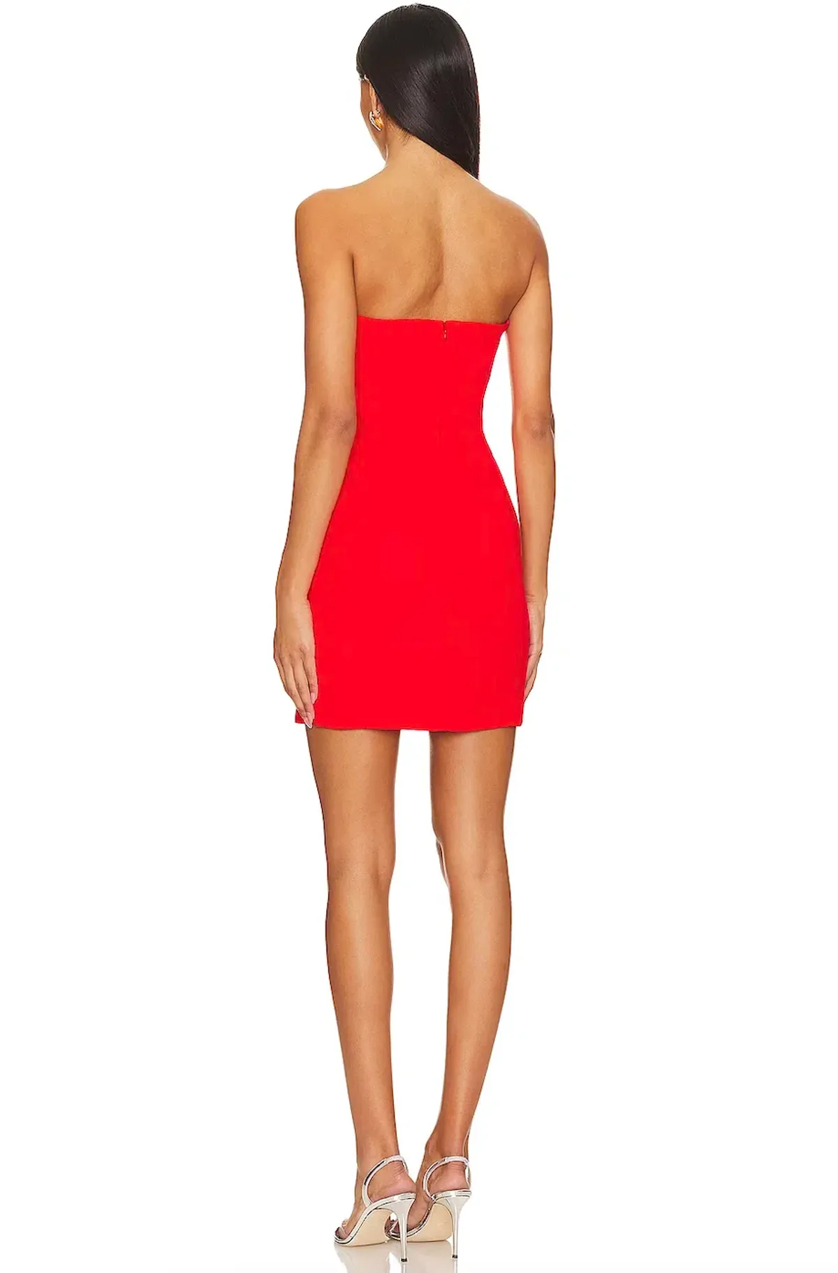 Amanda Uprichard Sabine Mini Dress Crimson Red Size 8 - Image 3