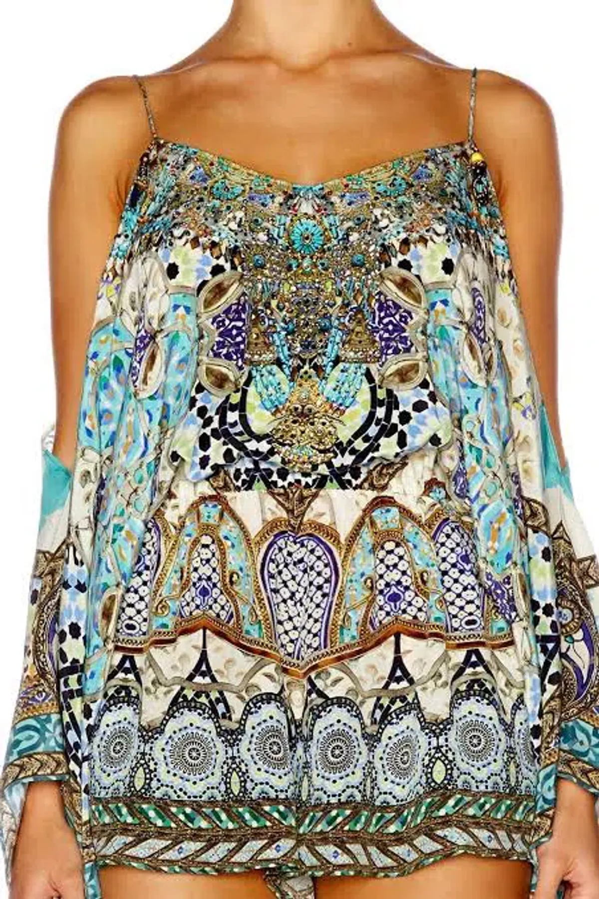 Camilla Meet Me In Casablanca Drop Shoulder Playsuit Size M / AU 12 - Image 6